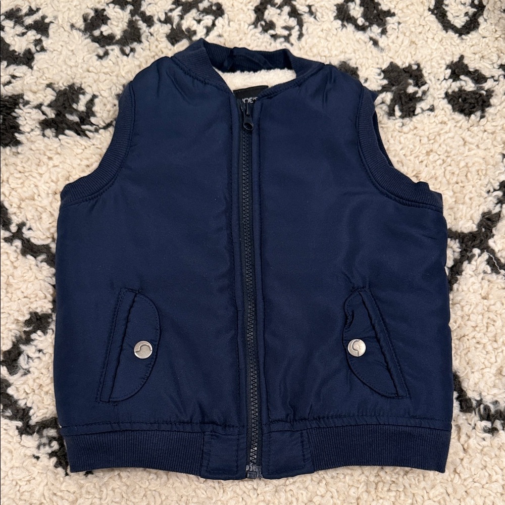 Joe's Jeans Toddler Boy’s Fleece Lined Puffer Navy Vest